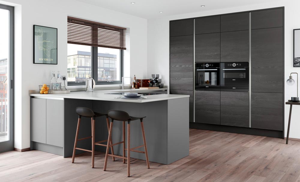 Grey kitchens are on trend.