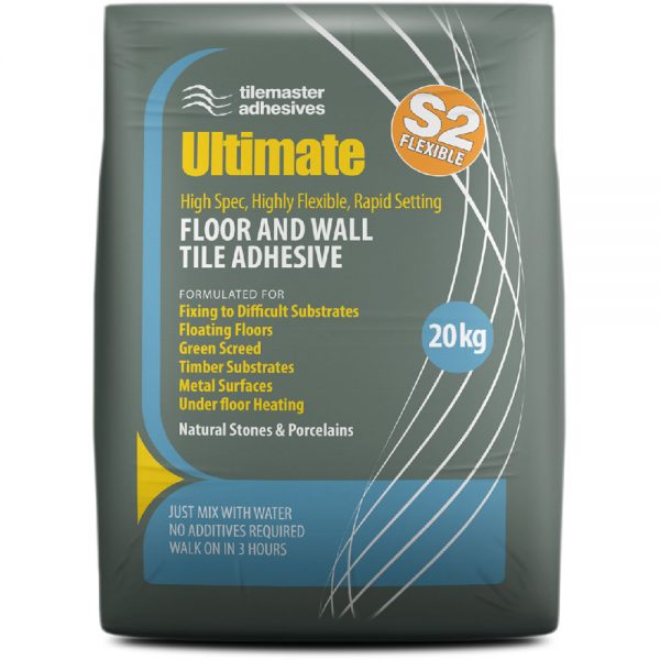 Ultimate Flex Grey Rapid Set Adhesive 20KG New Image Tiles