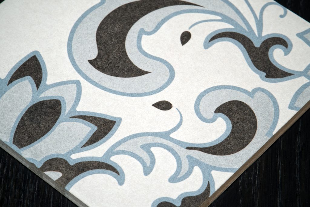 Quilt Decor Blue Porcelain Tile 200mm x 200mm New Image Tiles