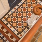 original style victorian tiles rust buff black brown