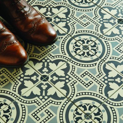 Patterned tiles for floor