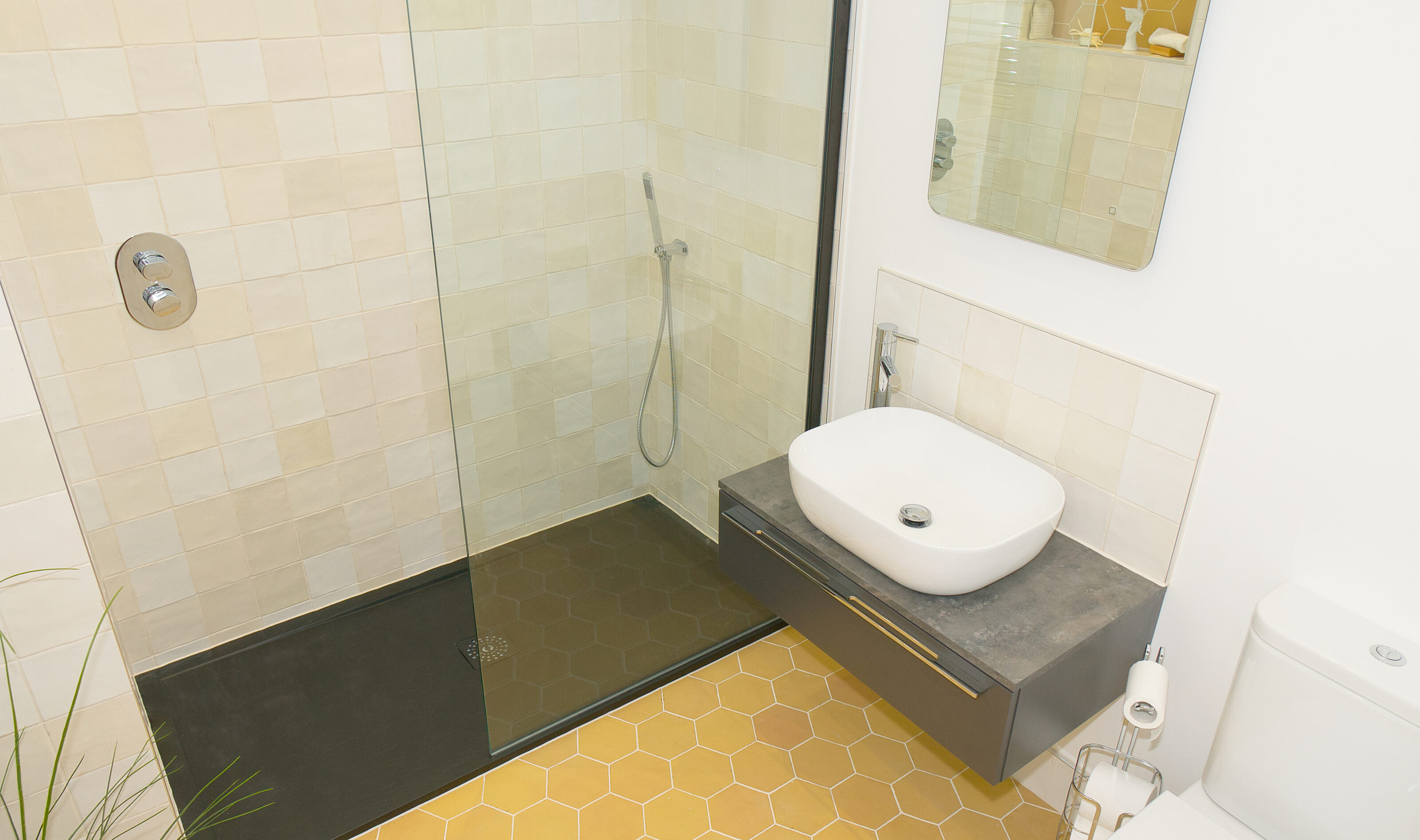 yellow hexagon bathroom new image tiles weymouth