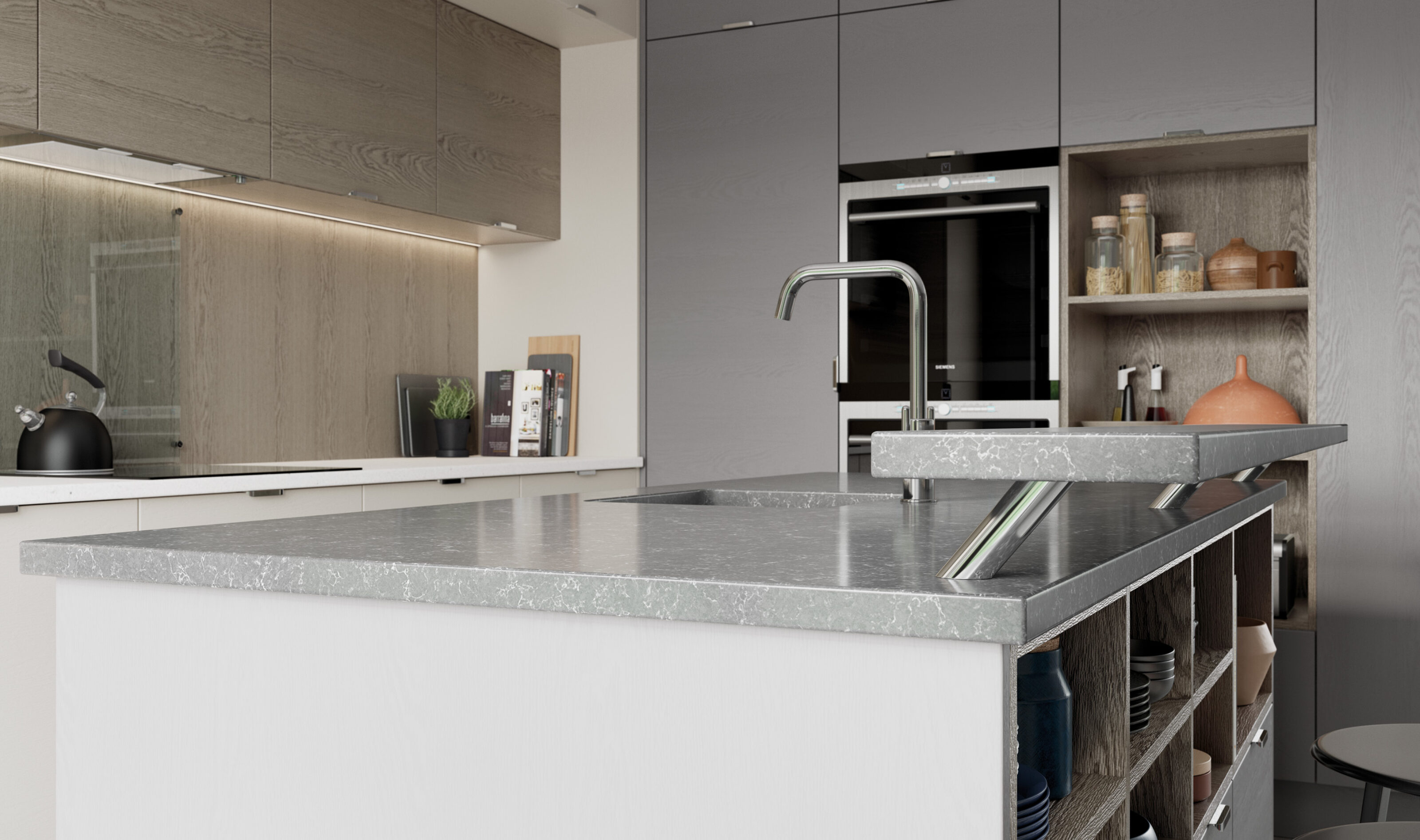 Tavola kitchen doors dust grey