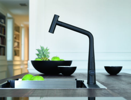 Icon Pull-Out Double Jet Shower Matt Black LIFESTYLE