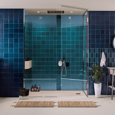 Chic marino glossy blue tiles