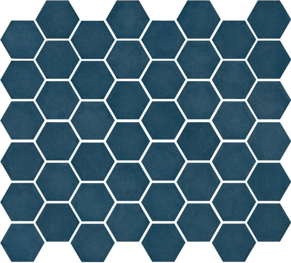 Brasserie Glass Blue Hexagon Mosaic – New Image Tiles