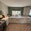 modern shaker kitchen in mussel colour