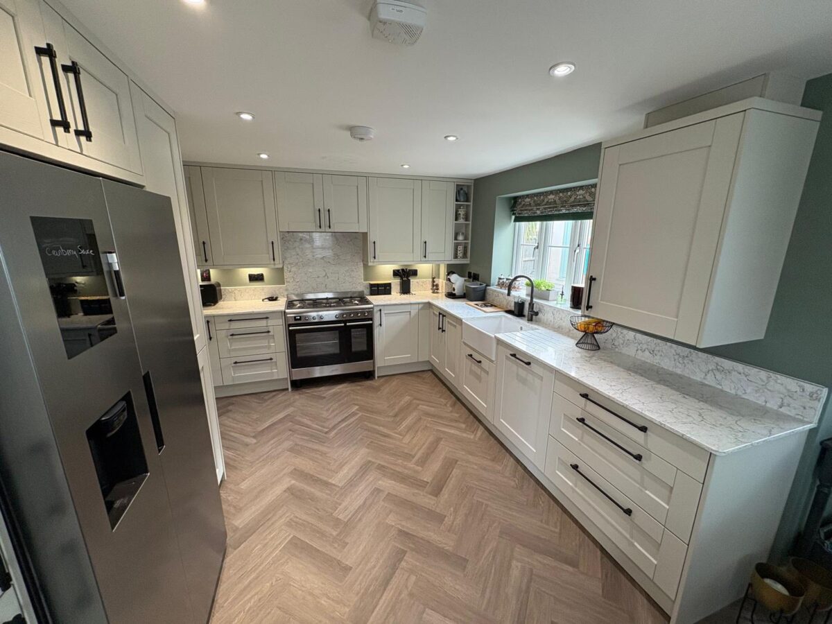 mussel colour shaker kitchen