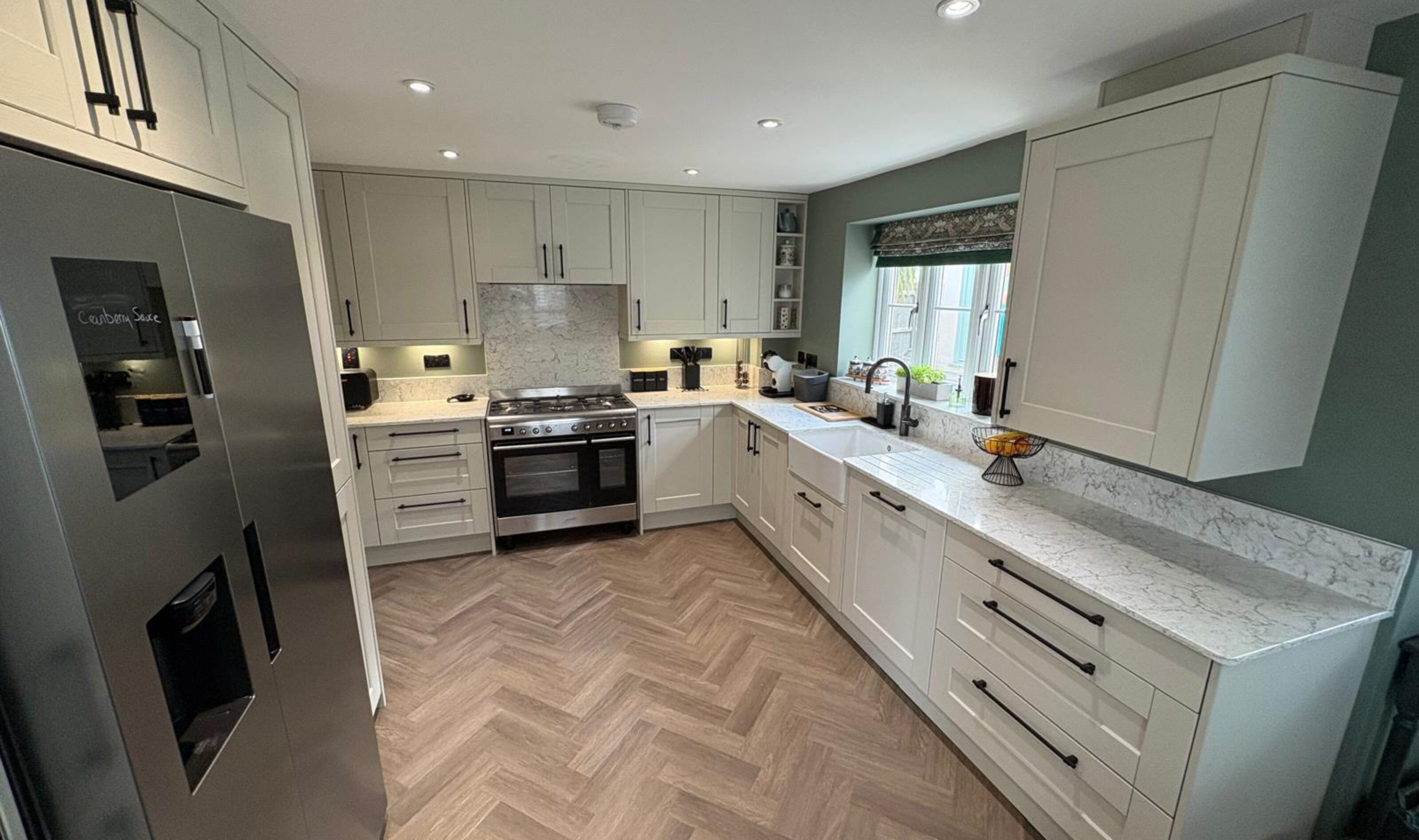 mussel colour shaker kitchen