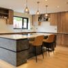 new image modern kitchen oak and quartz