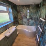 Metallic Blue Statement Bathroom