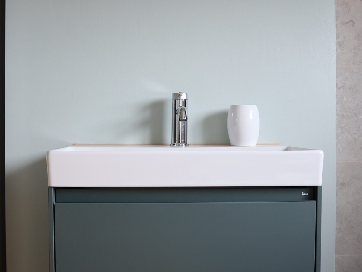 roca unik 2 drawer vanity unity in matt green