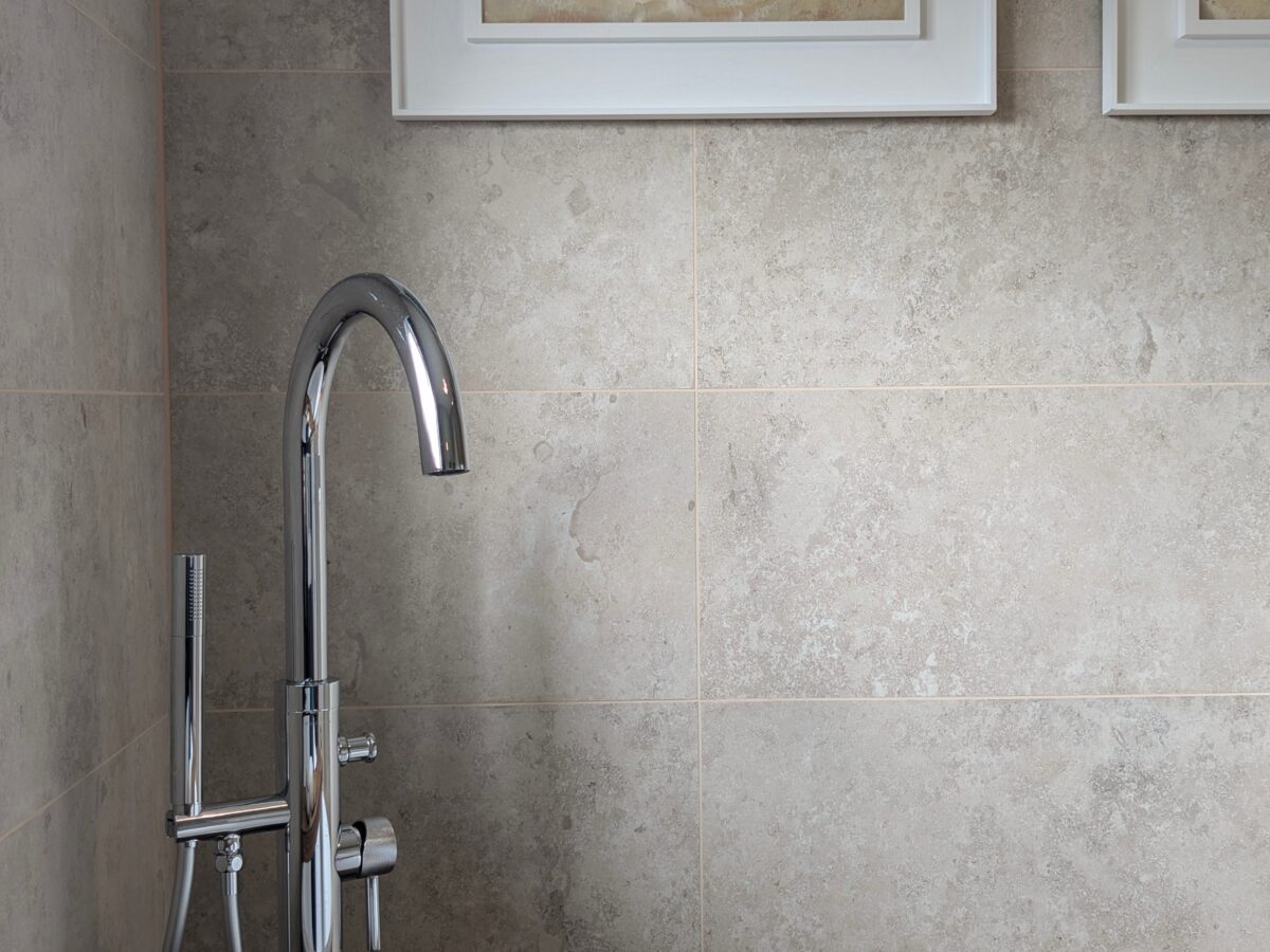 sima knurled freestanding bath shower mixer