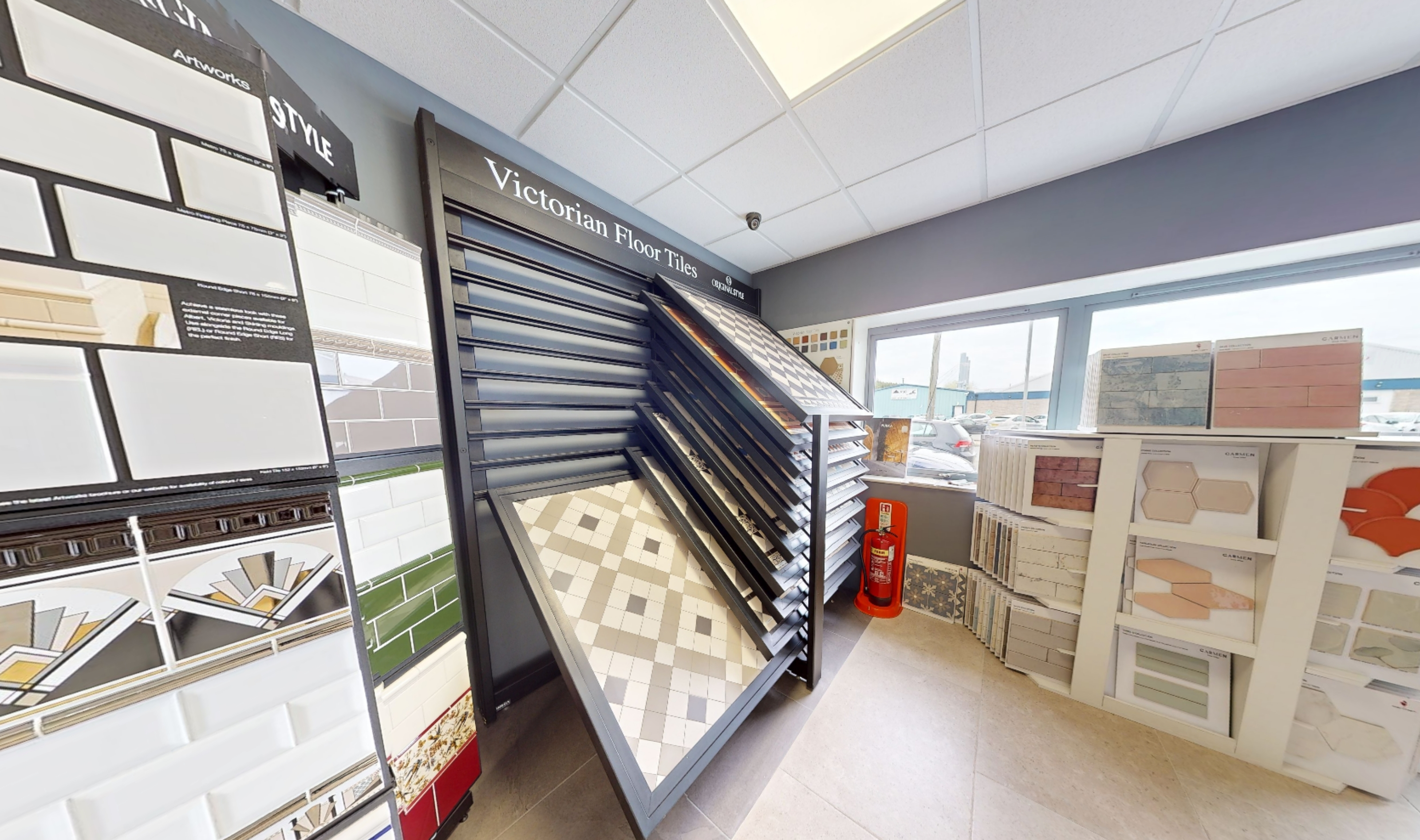 victorian tile display at new image