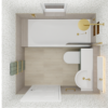 cad design of botanical bathroom