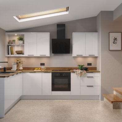 piatto slab gloss white kitchen door