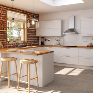 sereno shaker matt white kicthen door