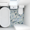 computer aided design of coastal bathroom